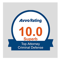 10.0 Superb Avvo Rating - Top Attorney Criminal Defense